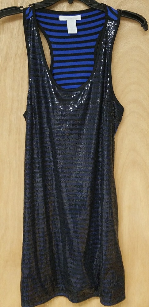 Charlotte Russe black & blue sequin mini dress
